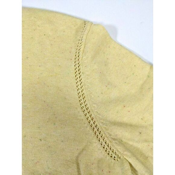 Cabi Cardigan Sweater Yellow Size Medium Lace Confetti Sunny Sunshine Academia - Picture 7 of 14